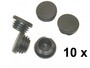 10 x Lamellenstopfen Rundrohrstopfen  40 mm (Auen) Stopfen SCHWARZ