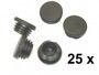25 x Lamellenstopfen Rundrohrstopfen  40 mm (Au�en) Stopfen SCHWARZ