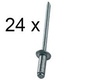 24 St�ck Blindniet Aluminium mit Stahlnagel