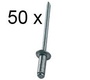 50 St�ck Blindniet Aluminium mit Stahlnagel