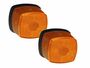 2 x Asp�ck Squarepoint, Positionsleuchte, Seitenmarkierungsleuchte Squarepoint Gelb mit Gl�hbirne 
