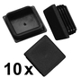 10 x Lamellenstopfen Vierkantrohrstopfen 35 x 35 mm (Au�en) Stopfen SCHWARZ