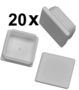 20 x Lamellenstopfen Vierkantrohrstopfen 35 x 35 mm (Auen) Stopfen WEI