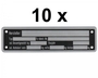 10 x Blanko Typenschild Anhngertypenschild Neutral Anhnger - Vers. 4