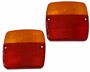2 x Lichtscheibe f�r AJ.BA 3-Kammer Leuchte - Ersatzglas Traktor Schlepper 