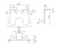 6 x Flatpoint 2 - Halter 90- Z-Form - Aspck Nr. 15-5321-107
