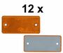 12 x R�ckstrahler - Reflektor - schrauben - 90 x 40 mm - Gelb - Pr�fzeichen