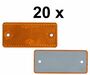 20 x R�ckstrahler - Reflektor - schrauben - 90 x 40 mm - Gelb - Pr�fzeichen