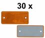 30 x R�ckstrahler - Reflektor - schrauben - 90 x 40 mm - Gelb - Pr�fzeichen