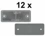 12 x Rckstrahler - Reflektor - schrauben - 90 x 40 mm - Wei - Prfzeichen