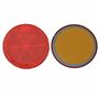8 x R�ckstrahler - Reflektor - Kleben -   60 mm - Rot - E-Pr�fzeichen