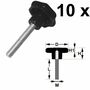 10 Stck - Sterngriffschraube M10 x 30mm DIN6336 A schwarz 50