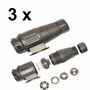 3 St�ck Anh�ngerstecker 13polig Stecker Anh�nger 12V - Schraubanschl�ssen PRO