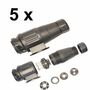5 St�ck Anh�ngerstecker 13polig Stecker Anh�nger 12V - Schraubanschl�ssen PRO