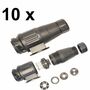 10 St�ck Anh�ngerstecker 13polig Stecker Anh�nger 12V - Schraubanschl�ssen PRO