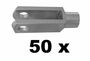 50 Stck - Gabelkopf - 10x40 - M10 - verzinkt 