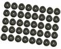 40 x Rundknopf  20/25 mm f�r 6 - 8 mm Seil Expanderseil - Planenknopf 