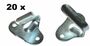 20 St�ck Planenhaken Abspannhaken 2 Loch Stahl verzinkt