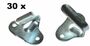 30 St�ck Planenhaken Abspannhaken 2 Loch Stahl verzinkt