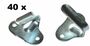40 St�ck Planenhaken Abspannhaken 2 Loch Stahl verzinkt
