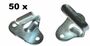 50 St�ck Planenhaken Abspannhaken 2 Loch Stahl verzinkt