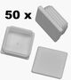 50 x Lamellenstopfen Vierkantrohrstopfen 40 x 40 mm (Au�en) Stopfen WEISS