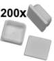 200 x Lamellenstopfen Vierkantrohrstopfen 40 x 40 mm (Au�en) Stopfen WEISS