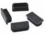5 x Lamellenstopfen Vierkantrohrstopfen 100 x 40 mm (Au�en) Stopfen SCHWARZ
