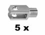 5 St�ck - Gabelkopf - Gabelgelenk 12x24 - M12 -Linksgewinde