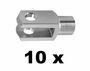 10 St�ck - Gabelkopf - Gabelgelenk 12x24 - M12 -Linksgewinde