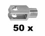 50 St�ck - Gabelkopf - Gabelgelenk 12x24 - M12 -Linksgewinde