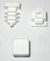 100 x Lamellenstopfen Vierkantrohrstopfen 15 x 15 mm (Auen) Stopfen WEISS
