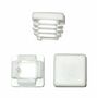 100 Stck -  Lamellenstopfen Vierkantrohrstopfen 25 x 25 mm (Auen) Stopfen WEISS
