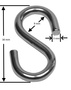 100 St�ck - S-Haken, symmetrisch, Stahl verzinkt 30 mm Nr.1