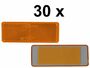 30 x R�ckstrahler - Reflektor - Kleben - 69 x 31,5 mm - Gelb - Pr�fzeichen
