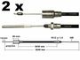 2 x Knott Bremsseil  33921-1.24  H�llenl�nge: 2030 mm - Gesamtl�nge: 2240 mm
