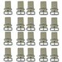 20 St�ck - Schnallkappe mit Rollschnalle, beige, Vers. 2