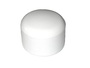 10 St�ck - Kappe f�r Rundrohr D=34 mm - L=26 mm - WEISS PVC