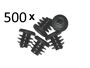 Packung 500 St�ck - Lamellenstopfen Rundrohrstopfen  18 mm (Au�en) Stopfen SCHWARZ