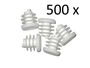Packung 500 St�ck Lamellenstopfen Rundrohrstopfen  18 mm (Au�en) Stopfen WEISS