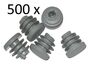 Packung 500 St�ck Lamellenstopfen Rundrohrstopfen  18 mm (Au�en) Stopfen GRAU