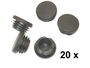 20 St�ck - Lamellenstopfen Rundrohrstopfen 30 mm (Au�en) Stopfen SCHWARZ