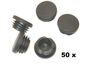 50 St�ck - Lamellenstopfen Rundrohrstopfen 30 mm (Au�en) Stopfen SCHWARZ