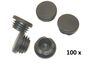 100 Stck - Lamellenstopfen Rundrohrstopfen 30 mm (Auen) Stopfen SCHWARZ