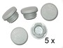 5 Stck - Lamellenstopfen Rundrohrstopfen 30 mm (Auen) Stopfen GRAU