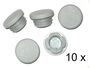 10 St�ck - Lamellenstopfen Rundrohrstopfen 30 mm (Au�en) Stopfen GRAU