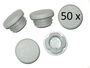 50 St�ck - Lamellenstopfen Rundrohrstopfen 30 mm (Au�en) Stopfen GRAU