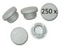 250 St�ck - Lamellenstopfen Rundrohrstopfen 30 mm (Au�en) Stopfen GRAU