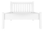 G�stebett Einzelbett Echtholzbett 100x200 hohe Sitzkante Kiefer wei� V-60.61W-10