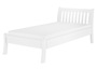 G�stebett Einzelbett Echtholzbett 100x200 hohe Sitzkante Kiefer wei� V-60.61W-10